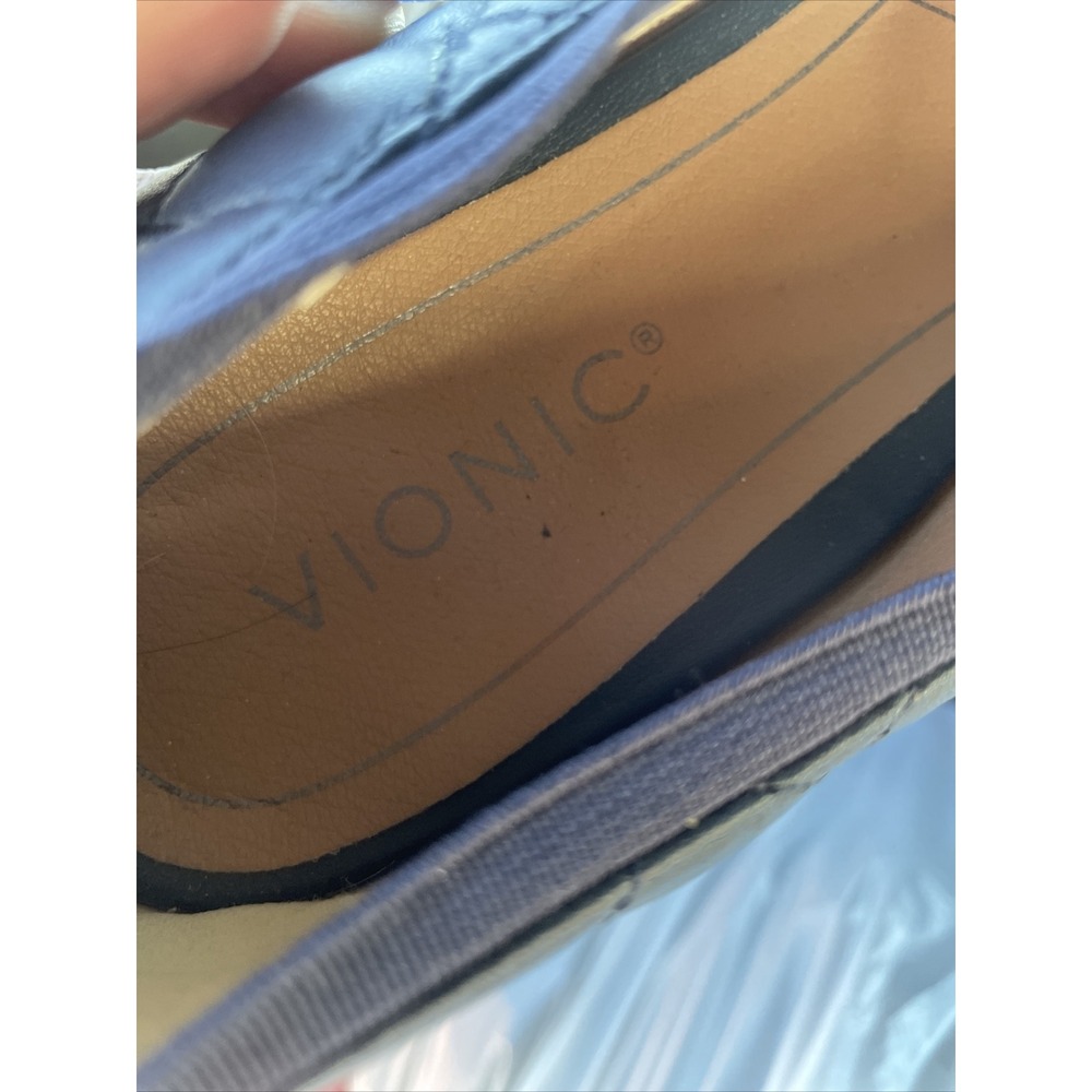 Vionic Ruby Womens Blue Leather Cap Toe Quilted C… - image 7